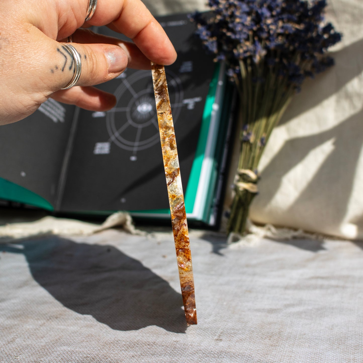 Golden Mica with Quartz Slice