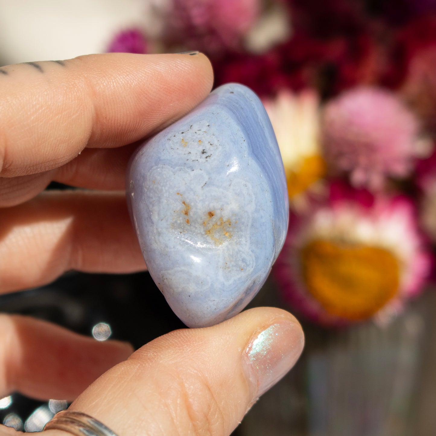 Blue Lace Agate Tumblestone