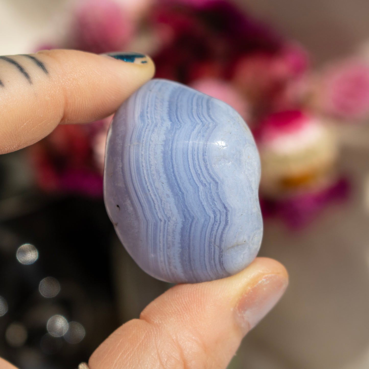 Blue Lace Agate Tumblestone