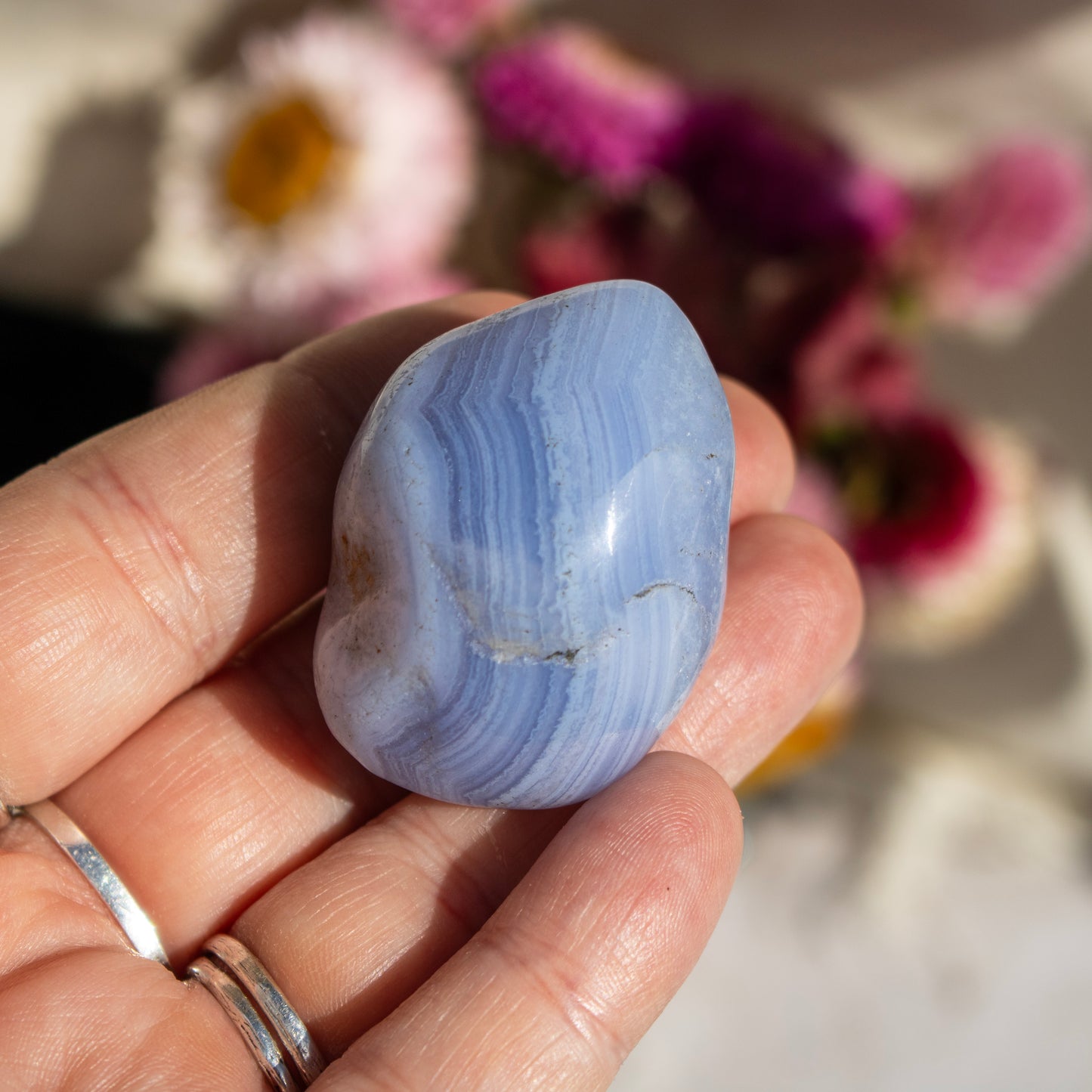 Blue Lace Agate Tumblestone
