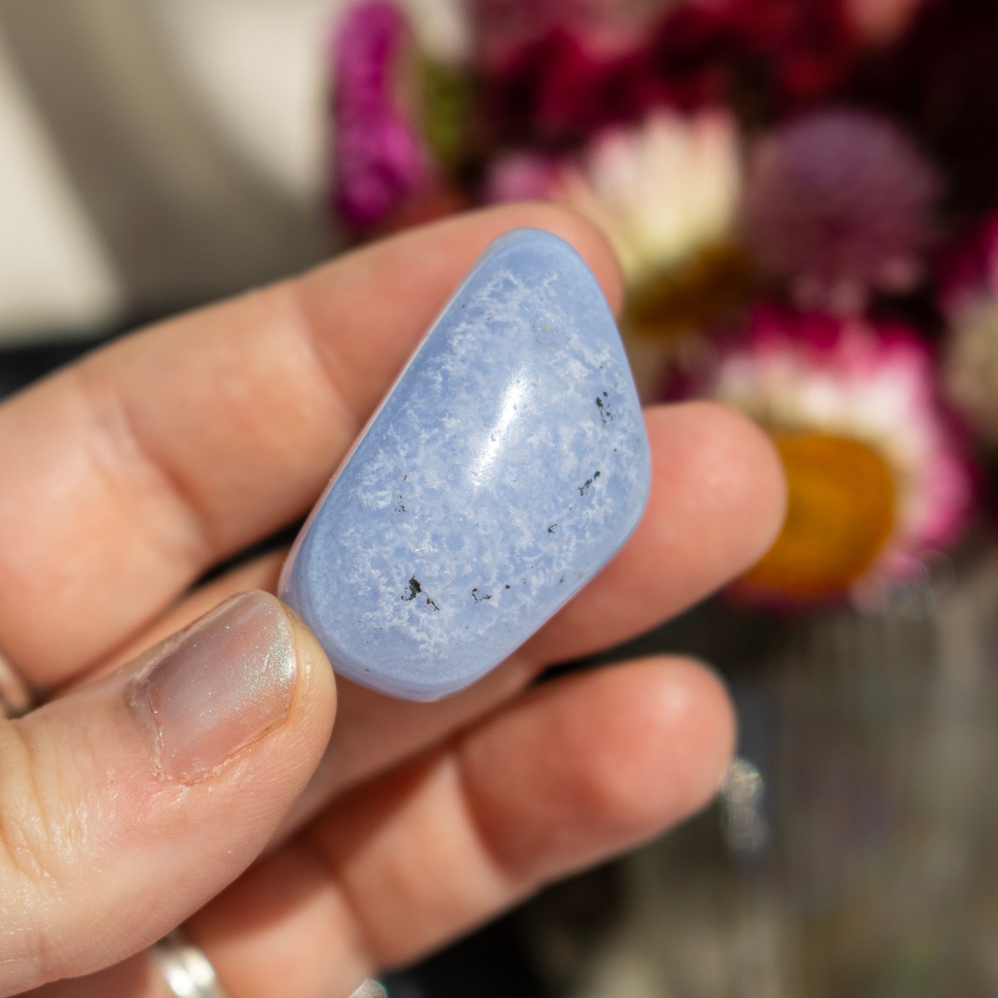 Blue Lace Agate Tumblestone