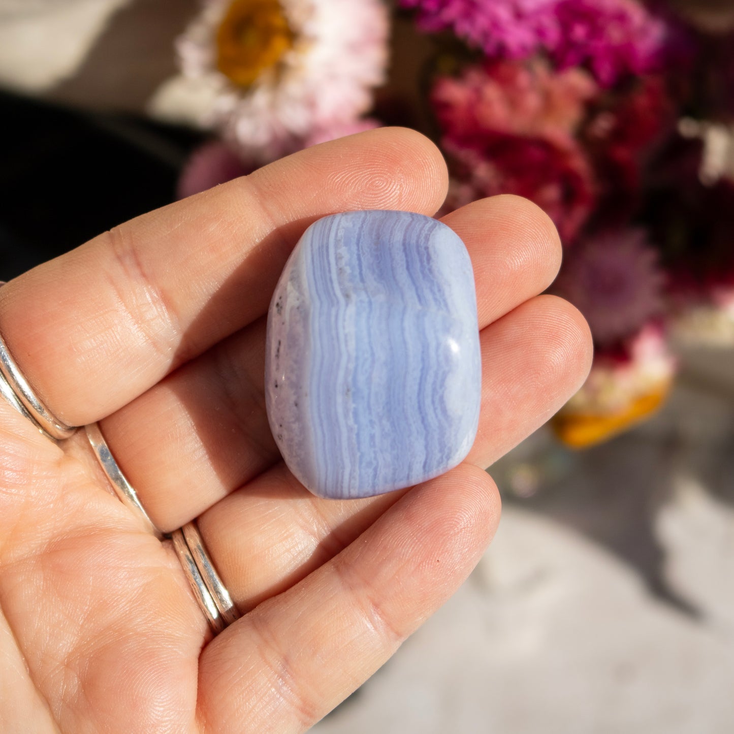Blue Lace Agate Tumblestone