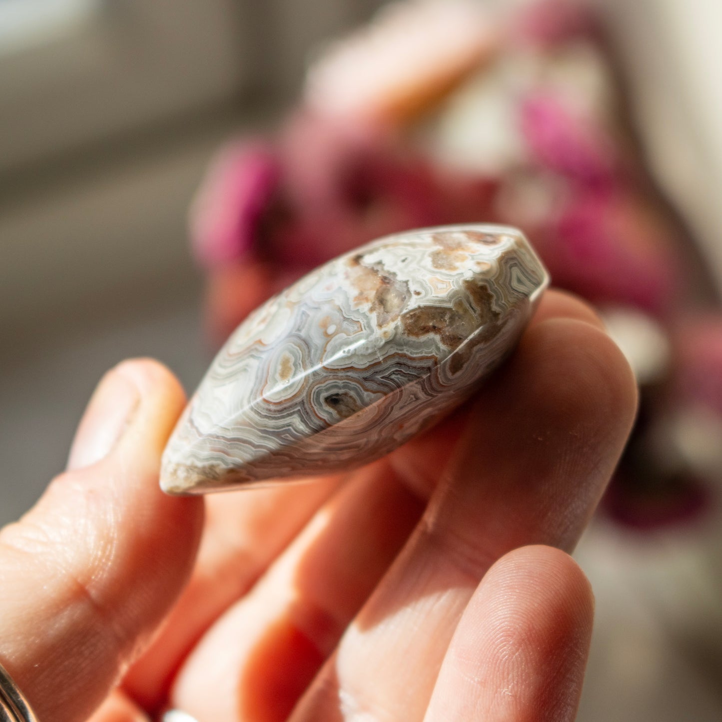 Crazy Lace Agate Heart
