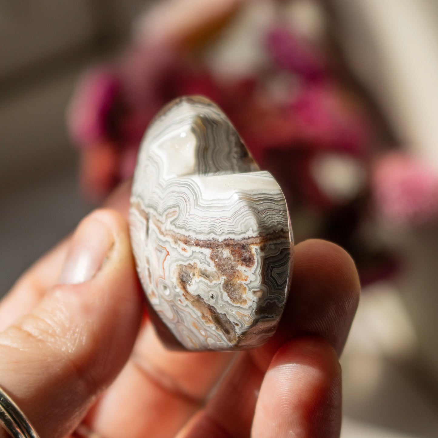 Crazy Lace Agate Heart