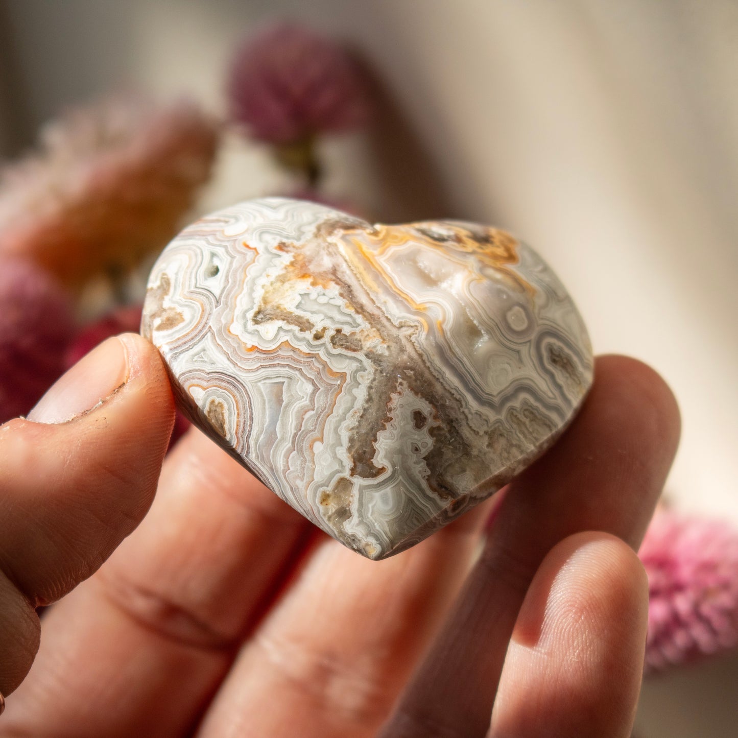 Crazy Lace Agate Heart