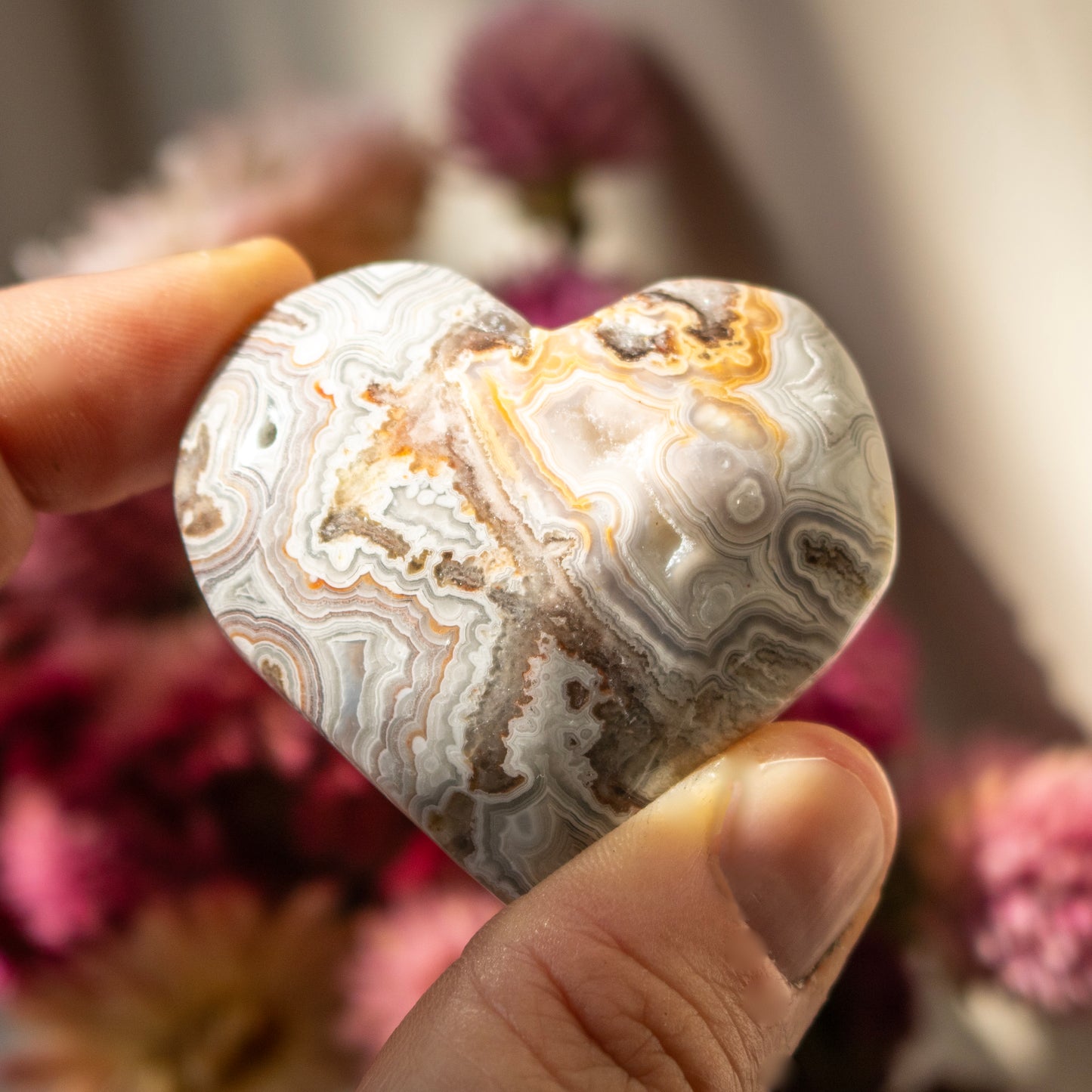 Crazy Lace Agate Heart
