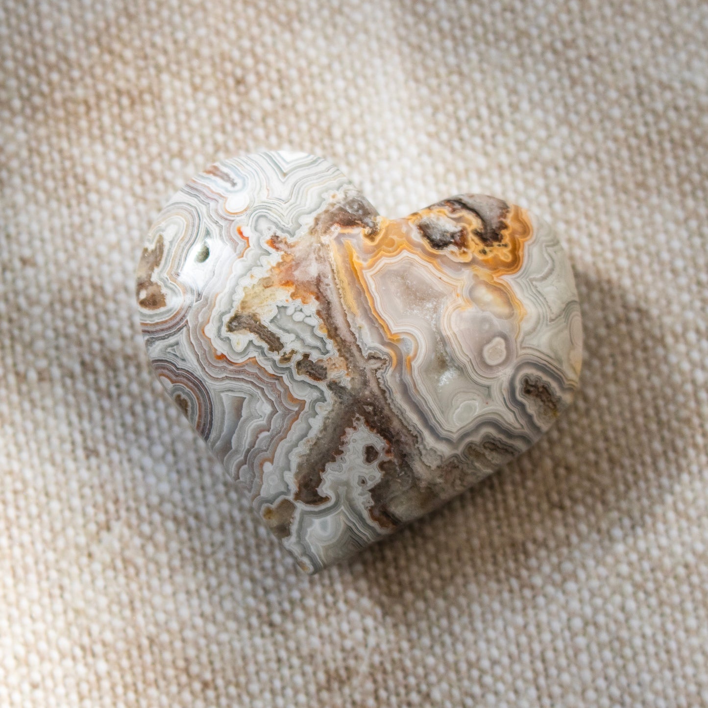 Crazy Lace Agate Heart