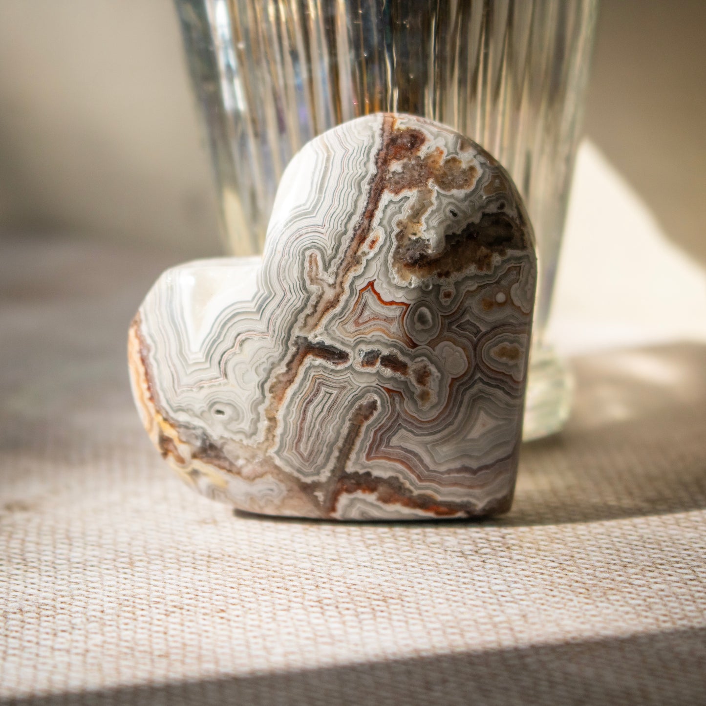 Crazy Lace Agate Heart