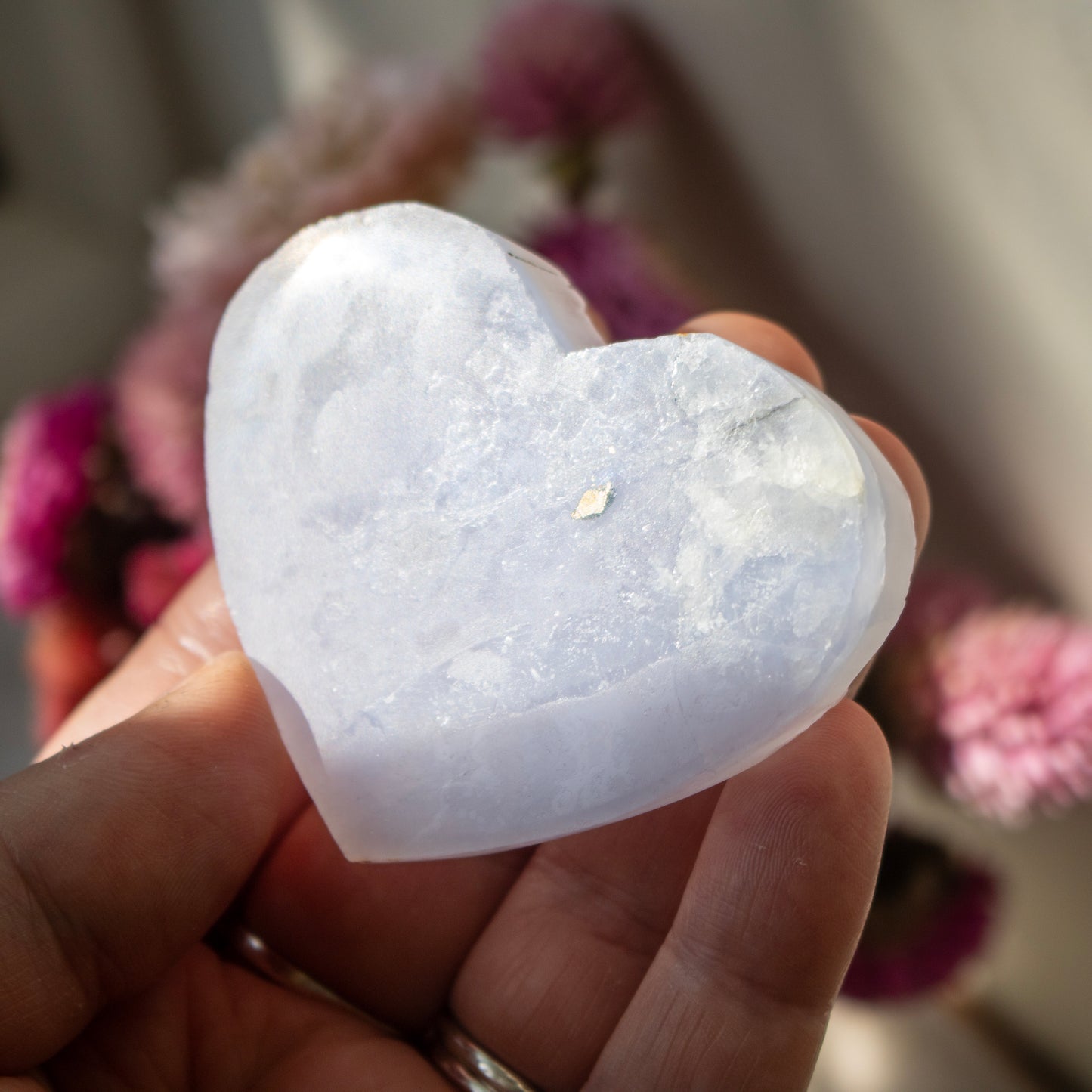 Blue Lace Agate Heart