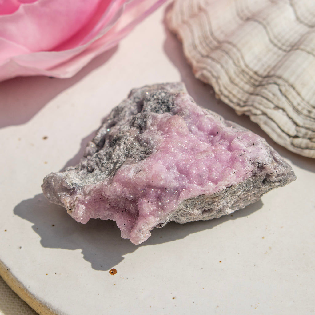 Raw Pink Smithsonite Crystal Cluster