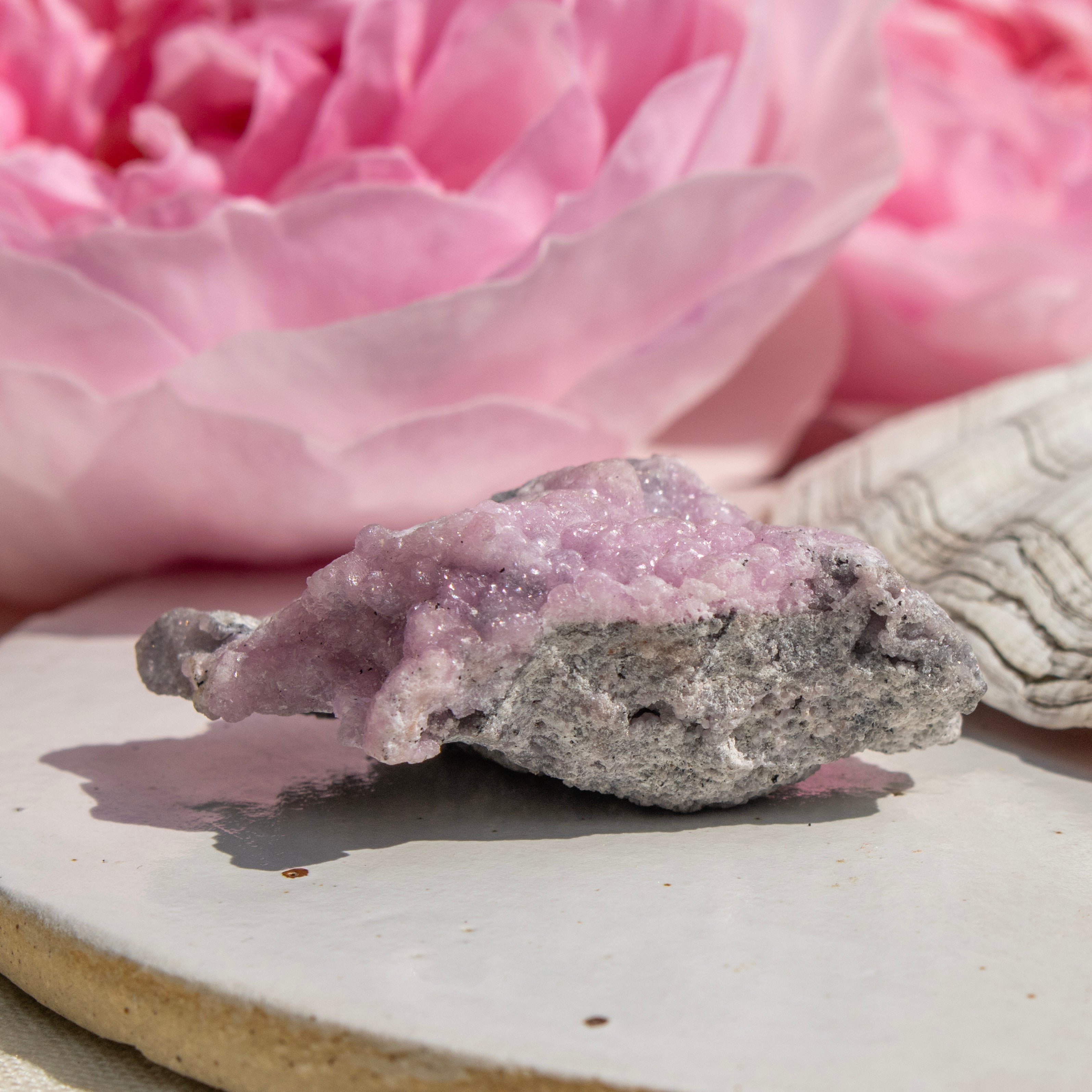 Raw Pink Smithsonite Crystal Cluster