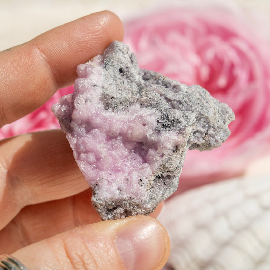 Raw Pink Smithsonite Crystal Cluster