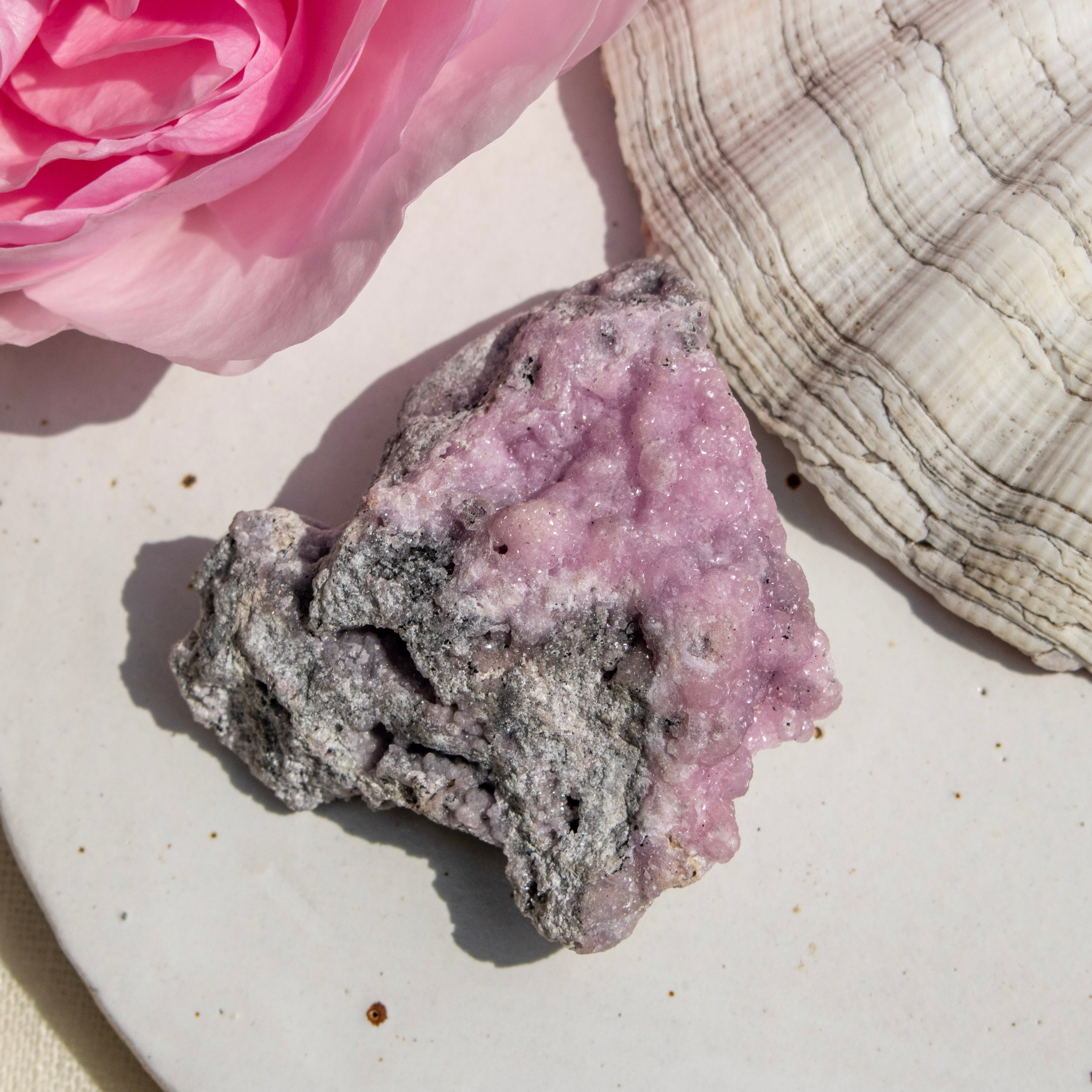 Raw Pink Smithsonite Crystal Cluster