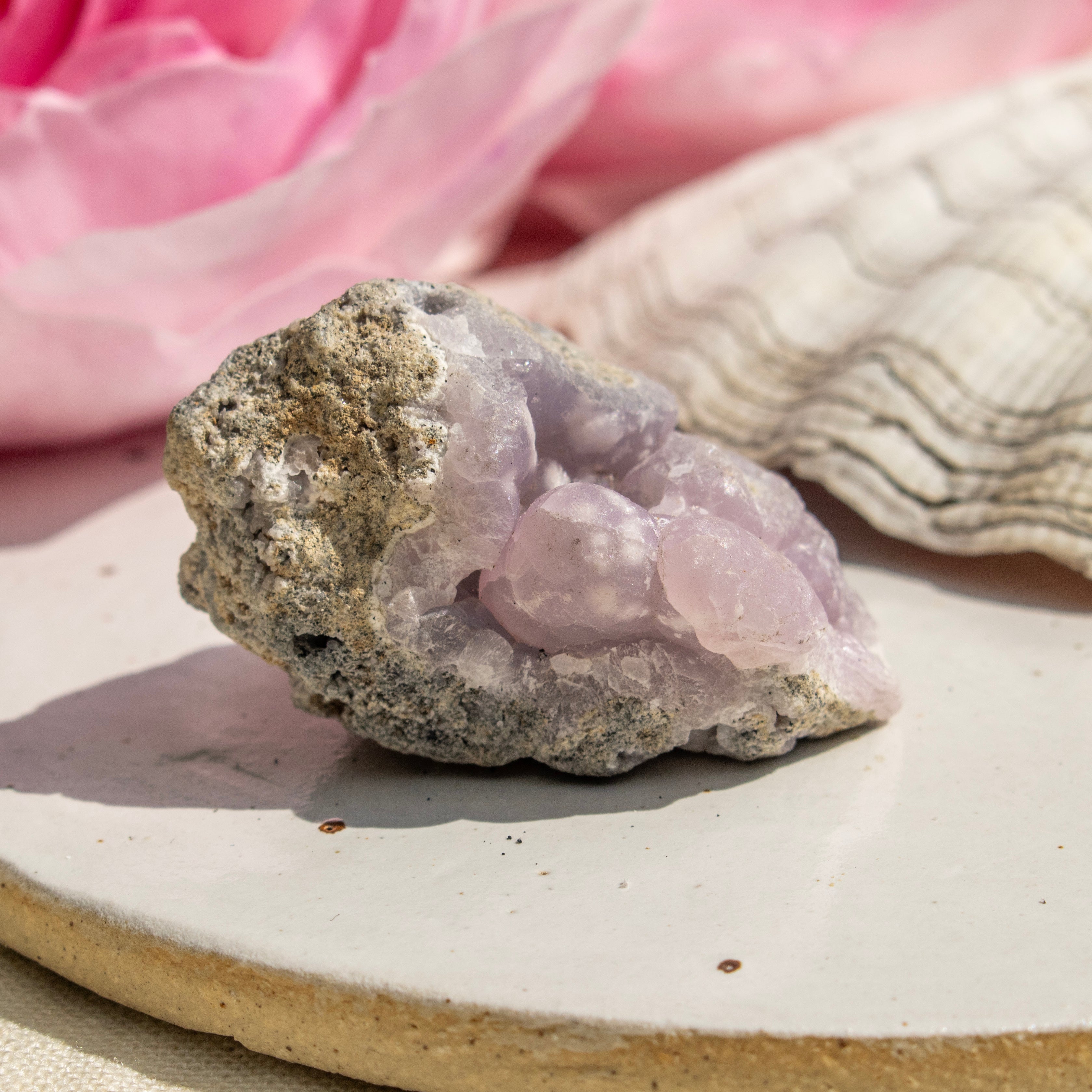 Raw Pink Smithsonite Crystal Cluster