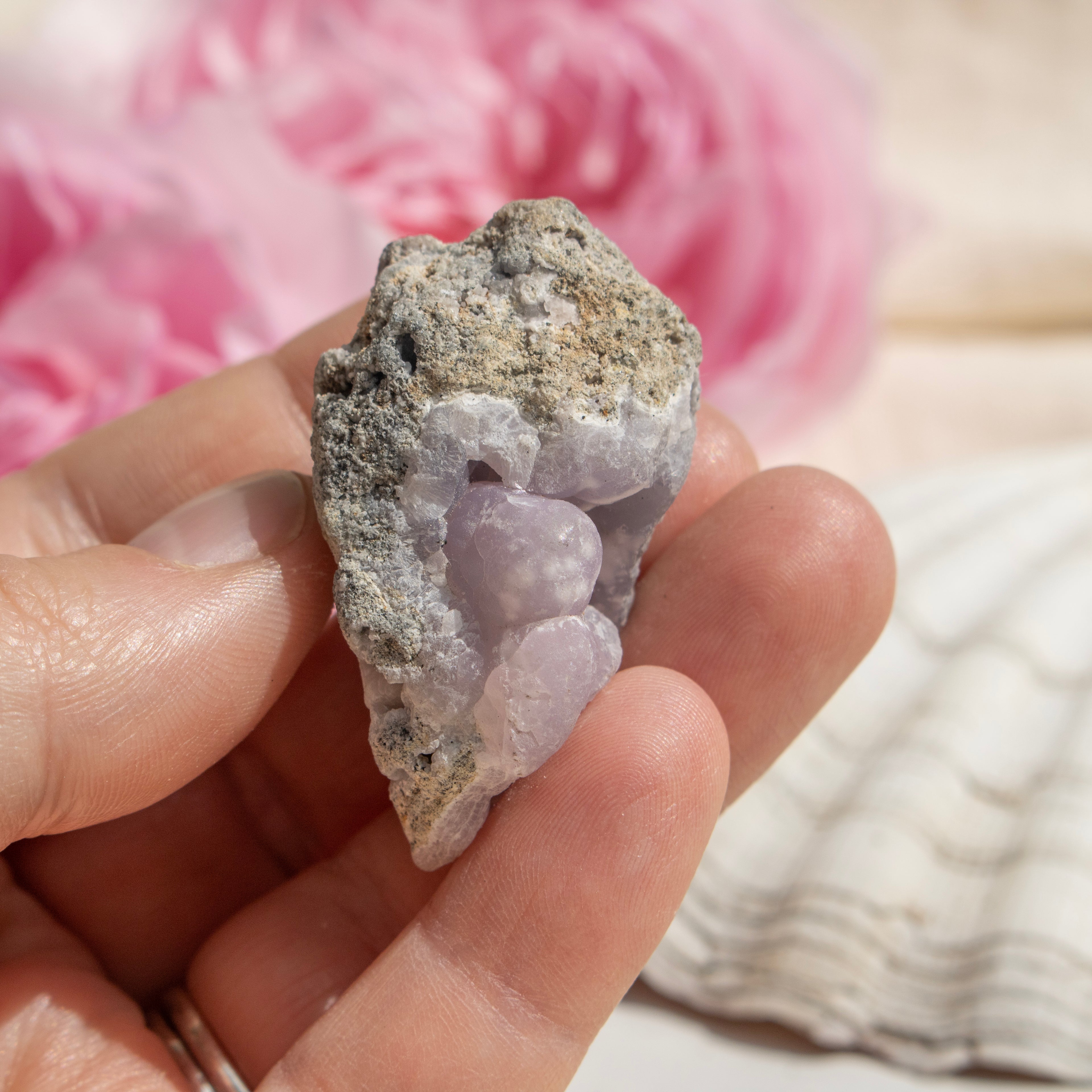 Raw Pink Smithsonite Crystal Cluster