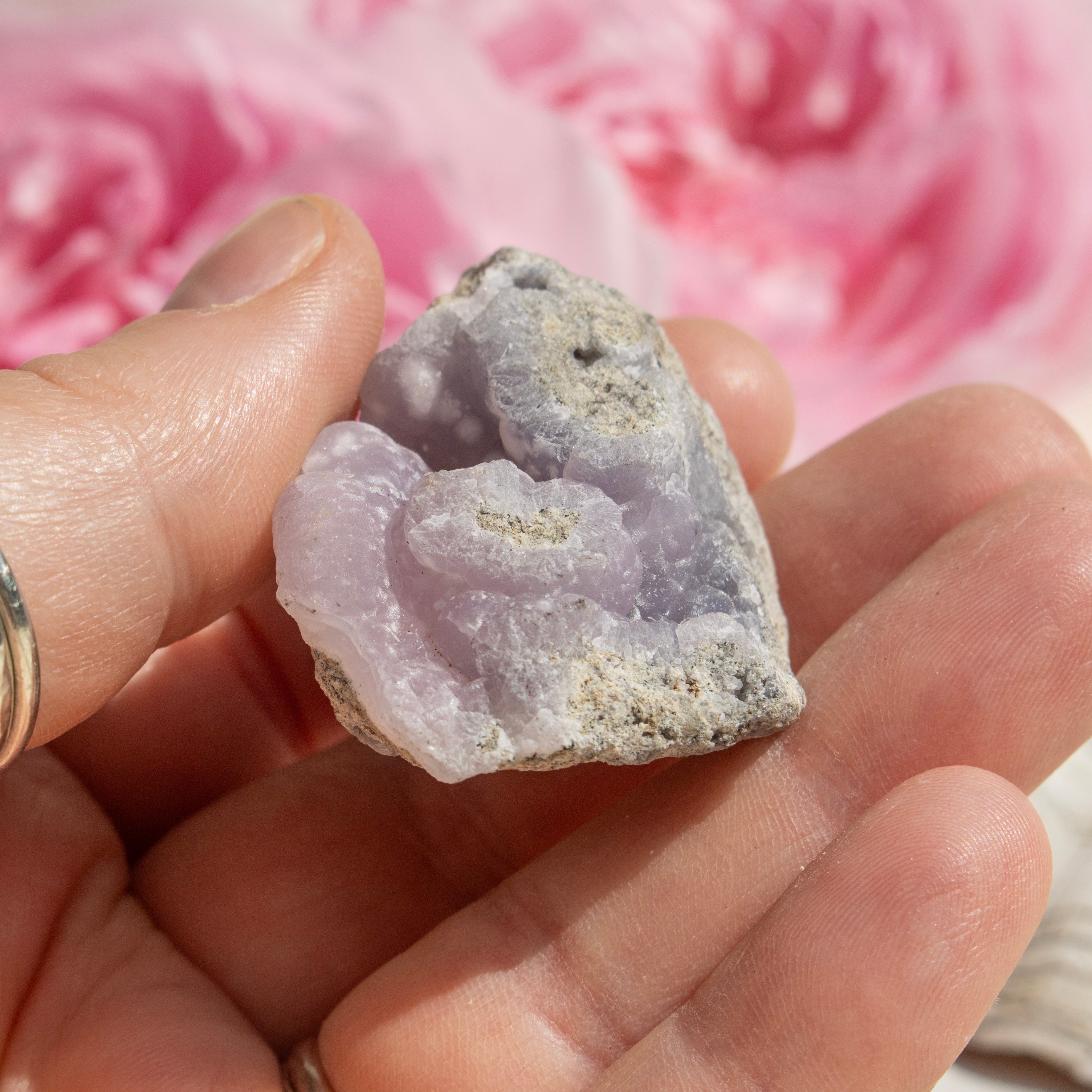 Raw Pink Smithsonite Crystal Cluster