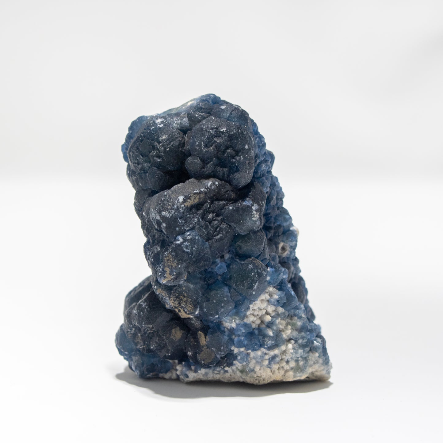 Blue rock on a white background
