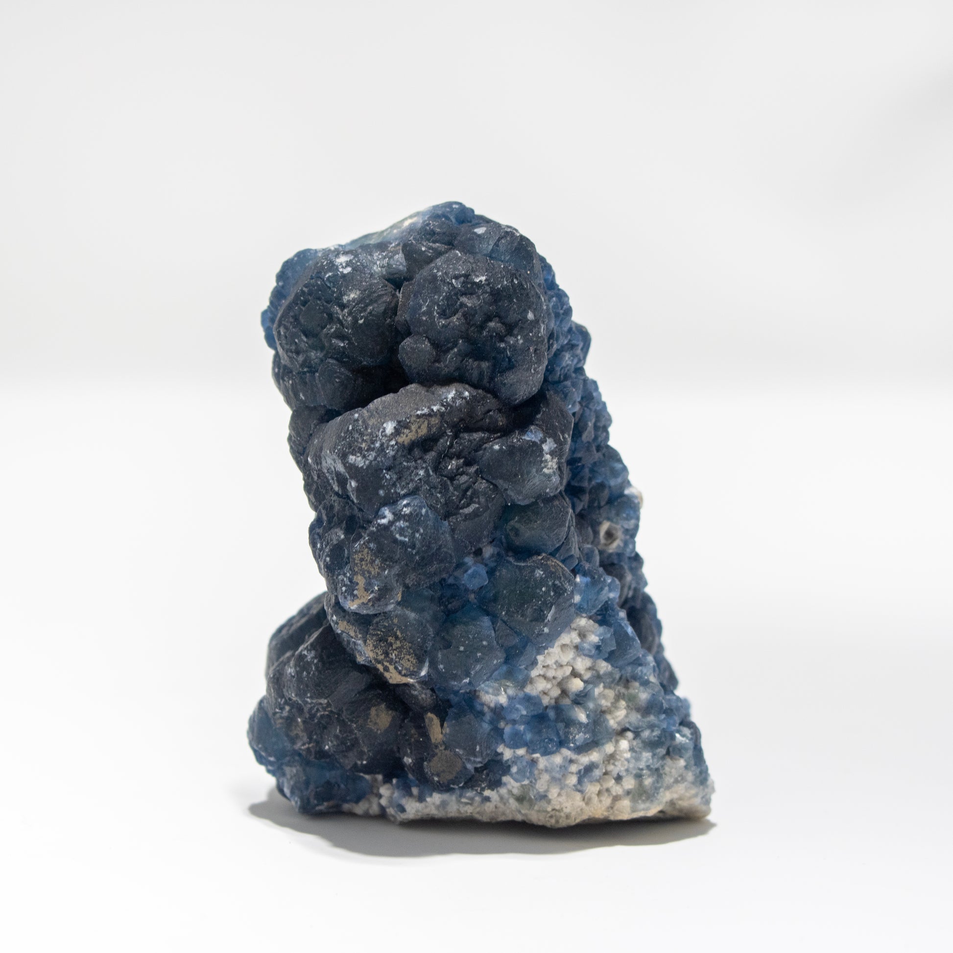 Blue rock on a white background