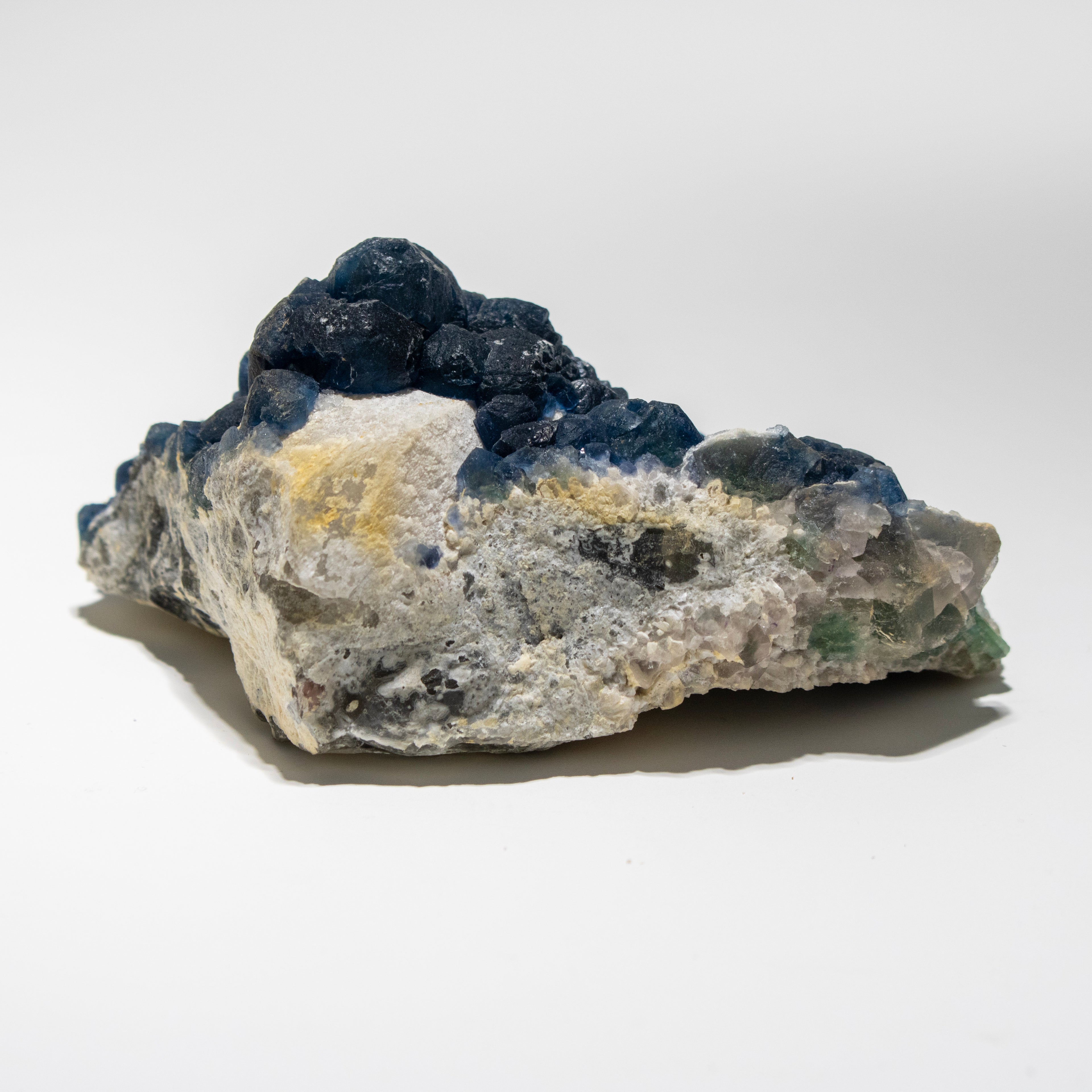 Mineral sample on a white background