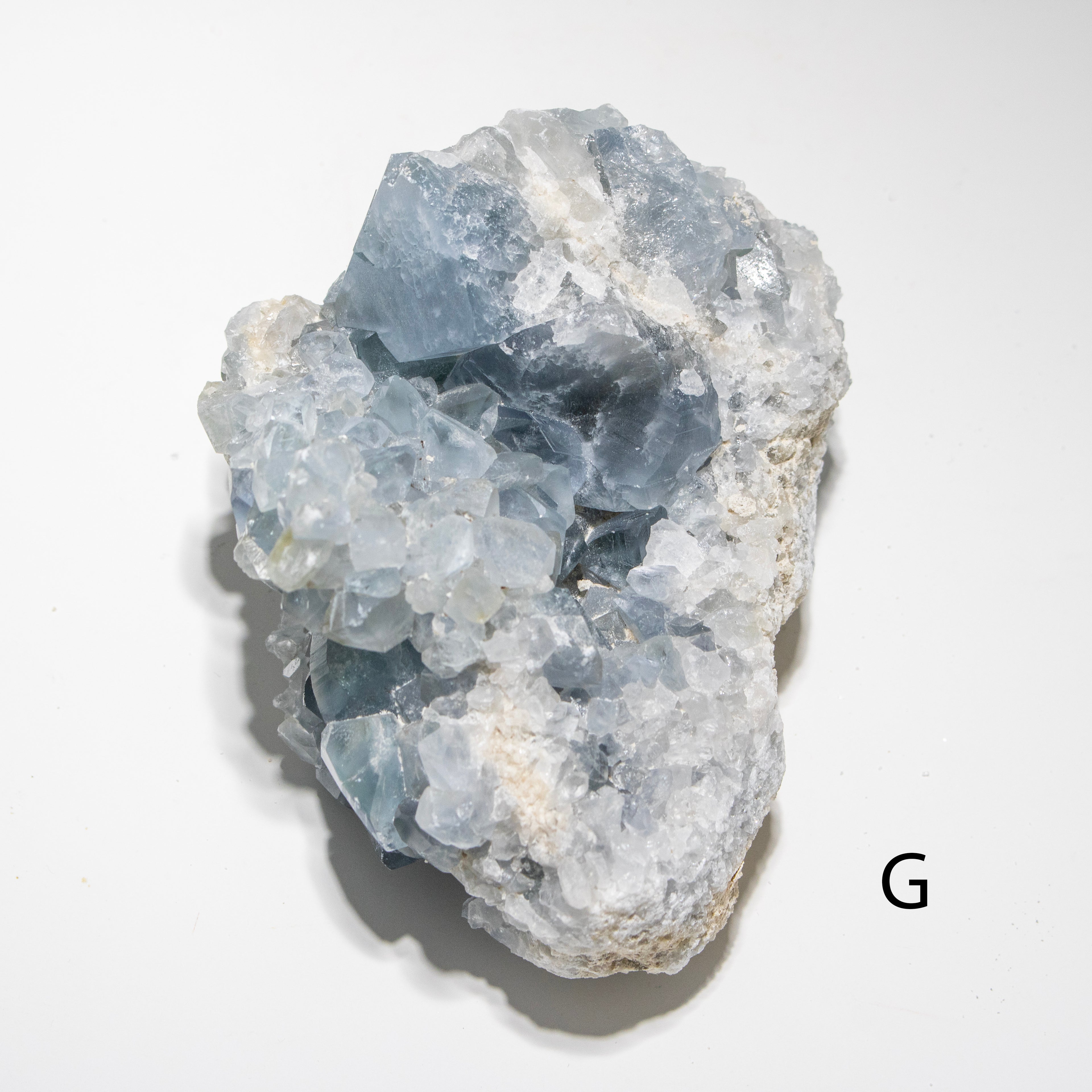 Crystal rock on a white background