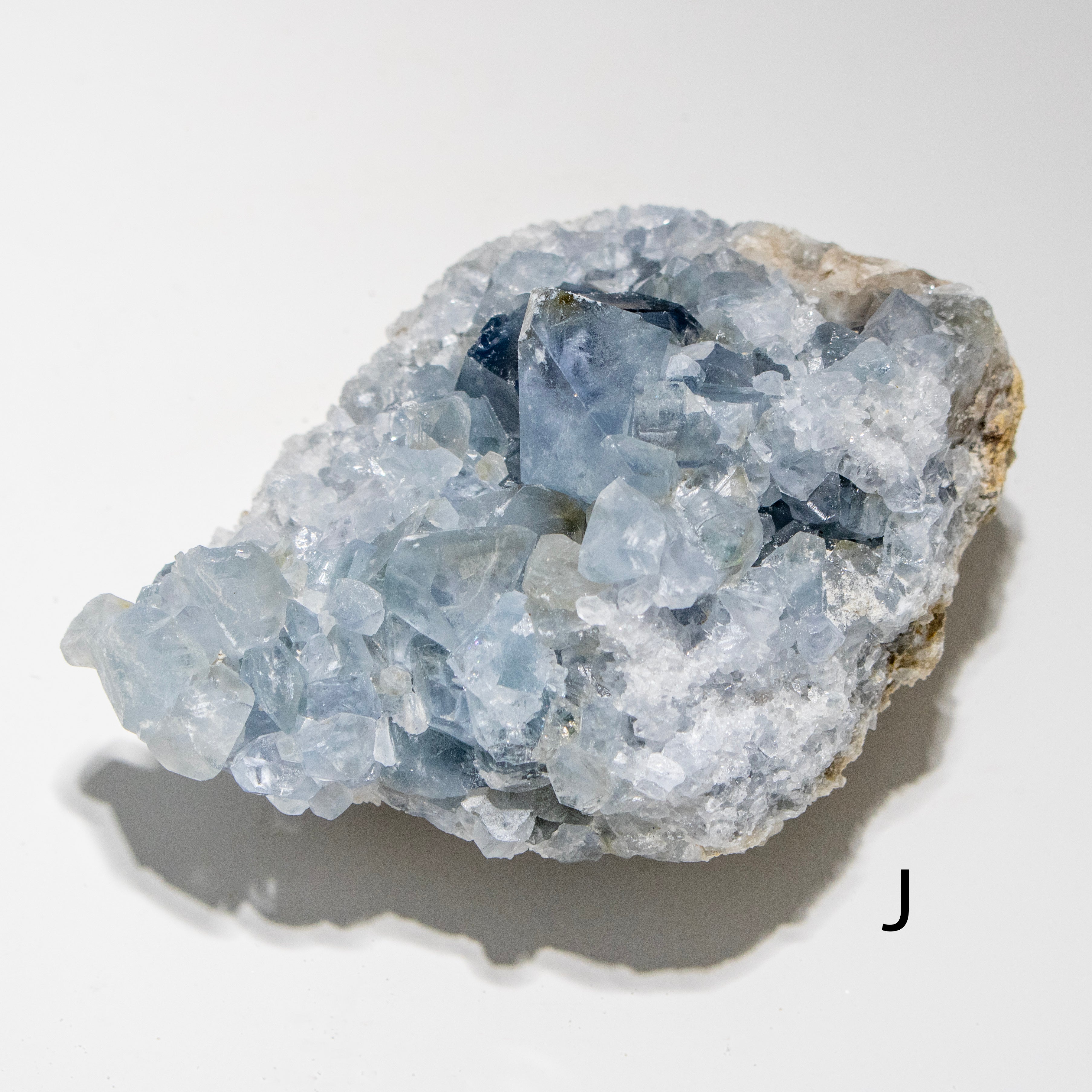 Crystal rock on a white background