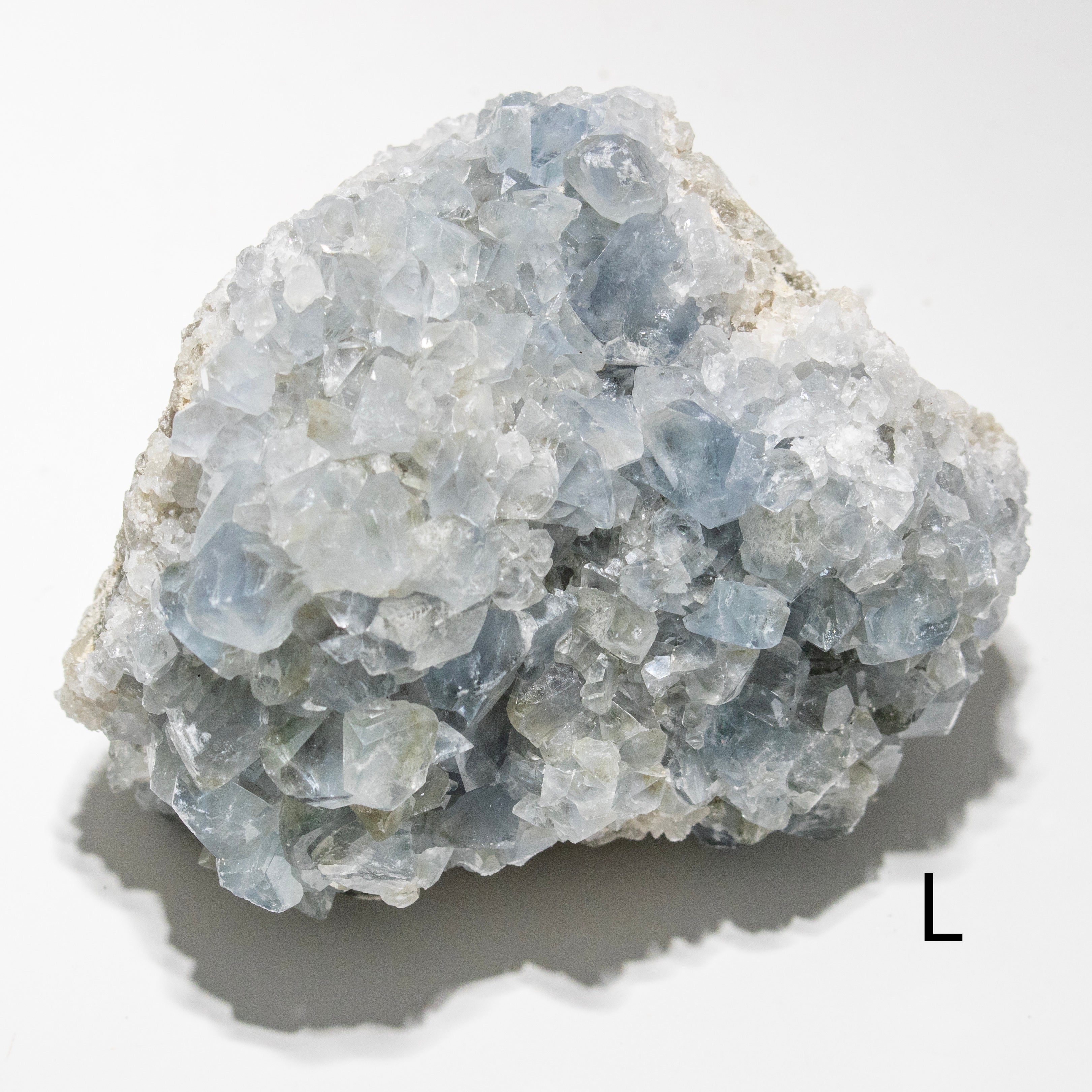 Crystal rock on a white background