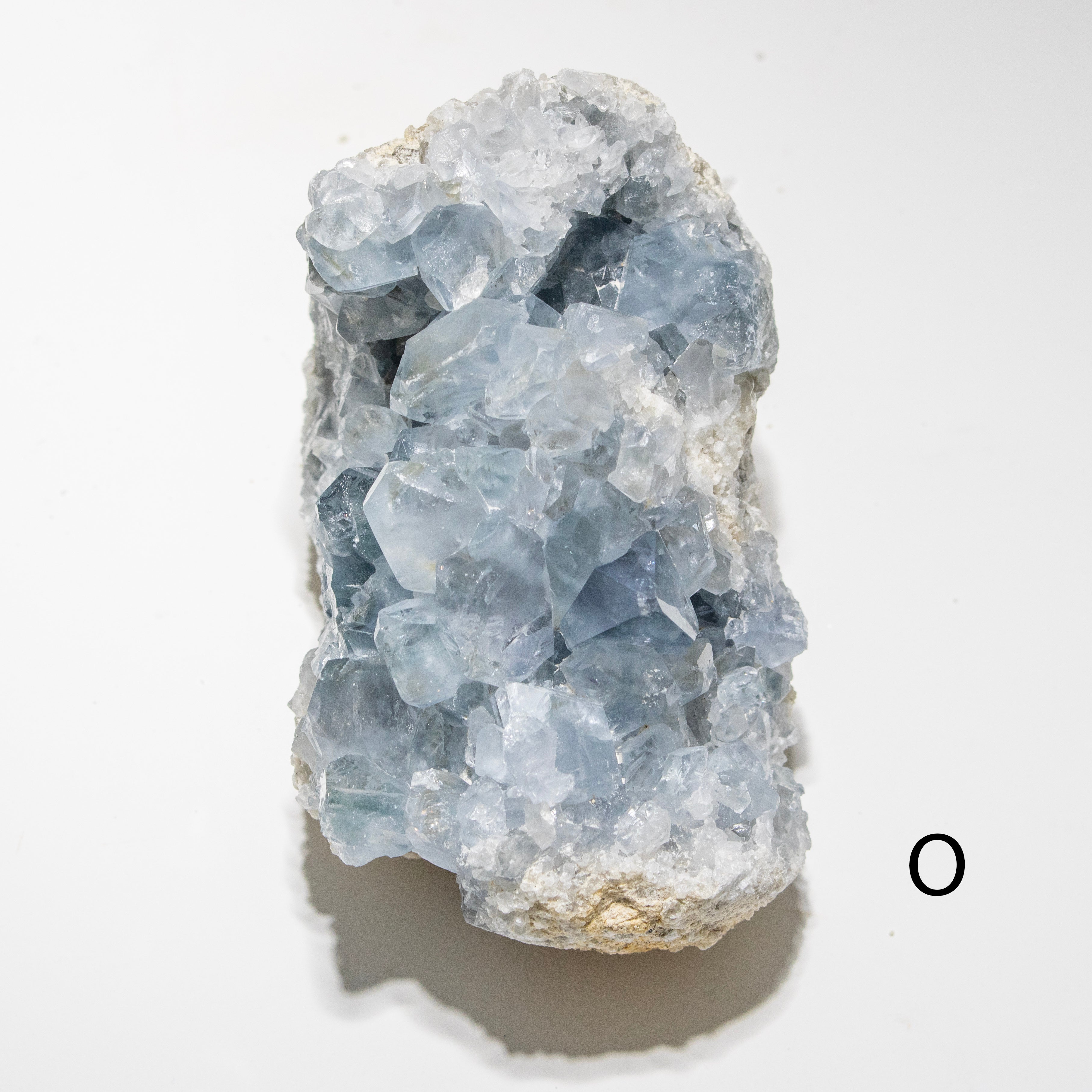 Crystal cluster on a white background