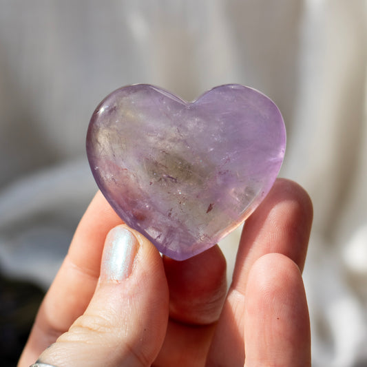 Ametrine Crystal Heart