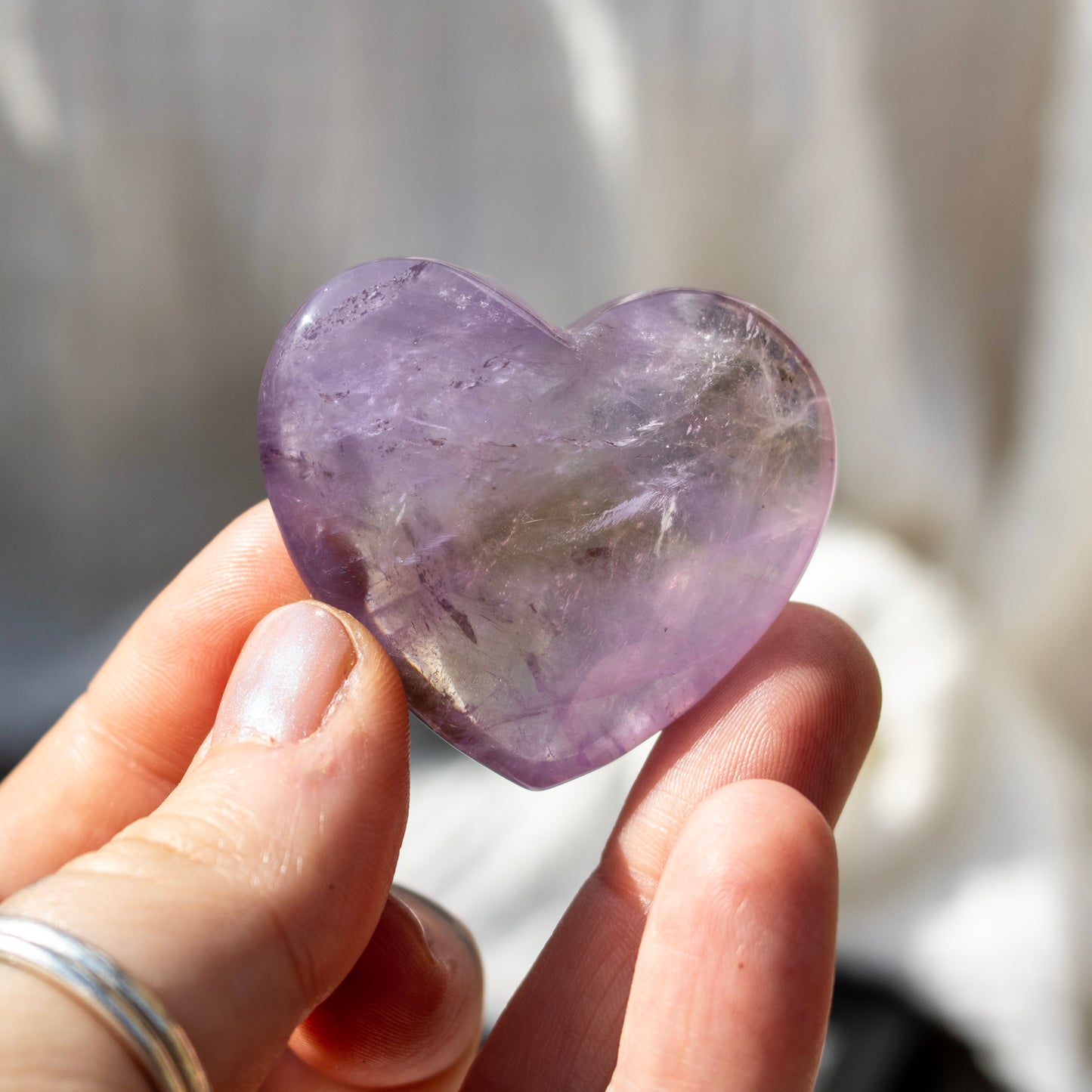 Ametrine Crystal Heart
