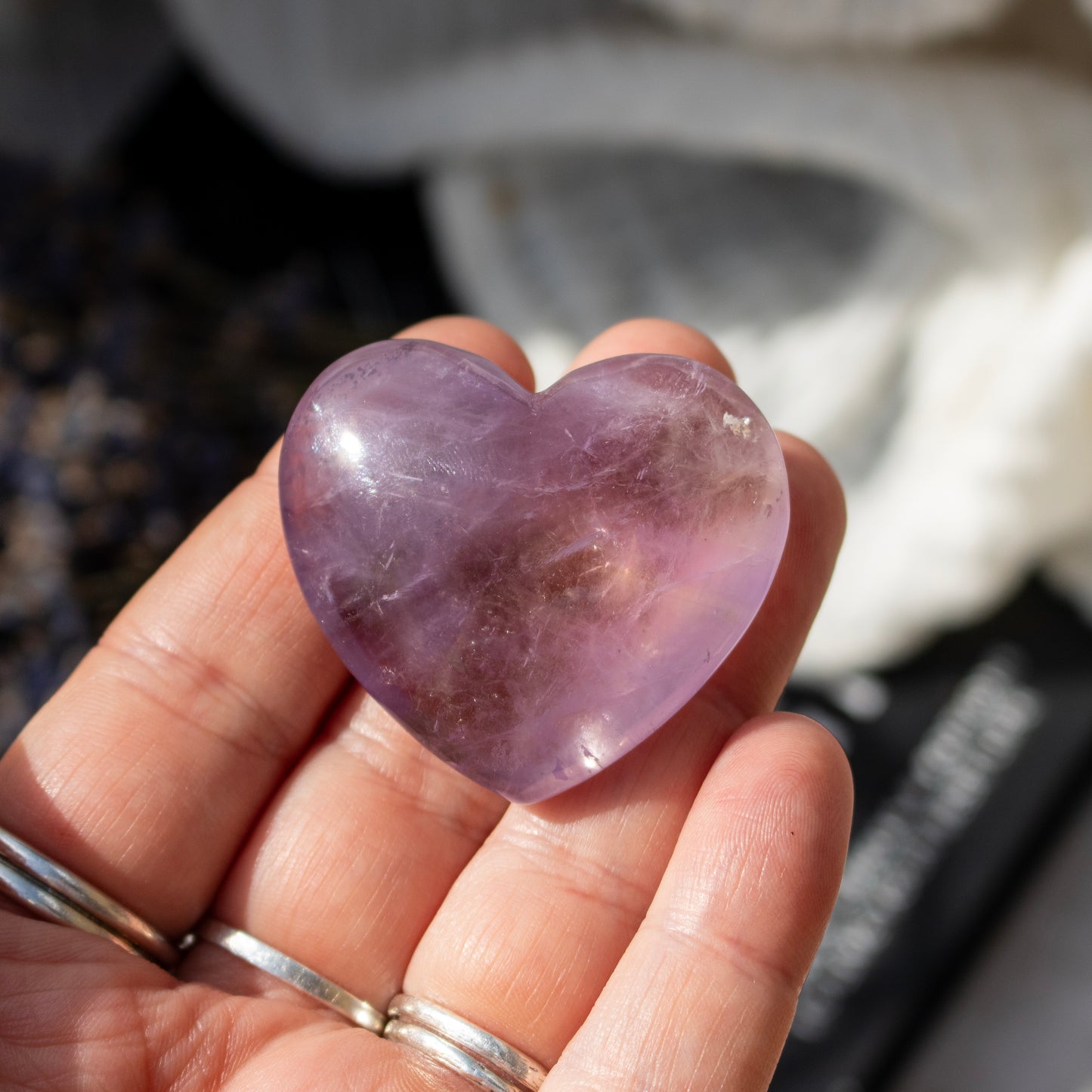 Ametrine Crystal Heart