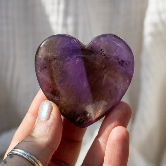 Ametrine Crystal Heart