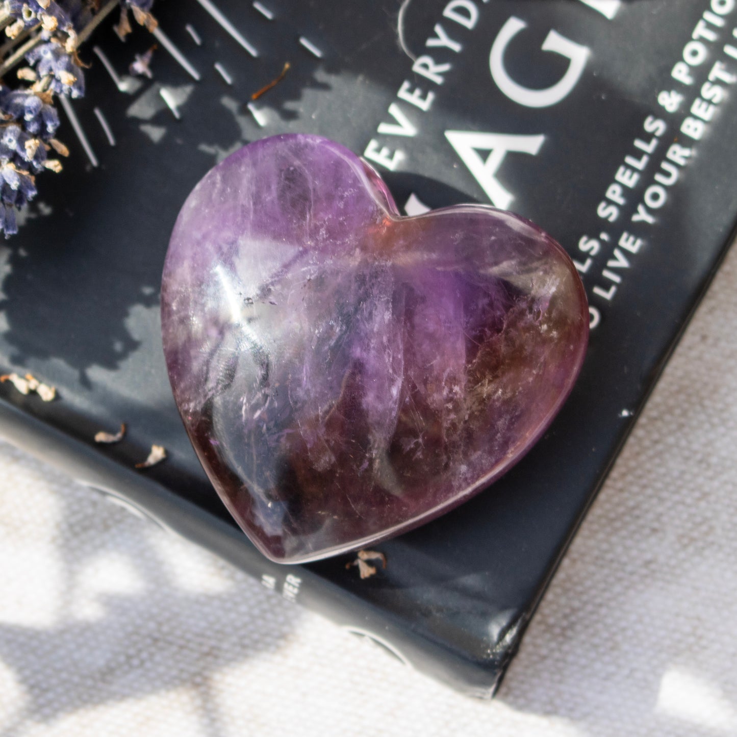 Ametrine Crystal Heart