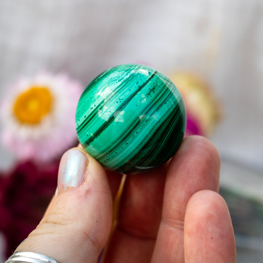 Malachite Crystal Sphere