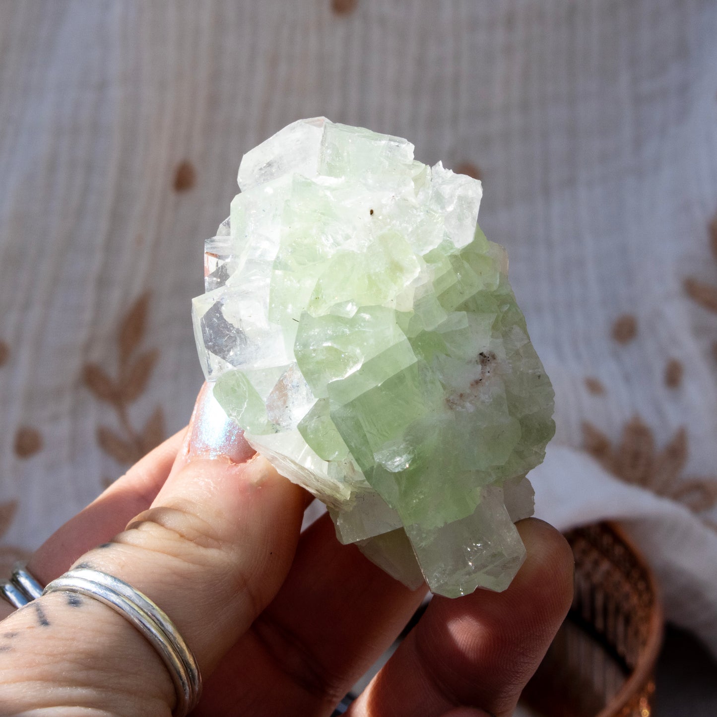 Green Apophyllite Crystal Cluster
