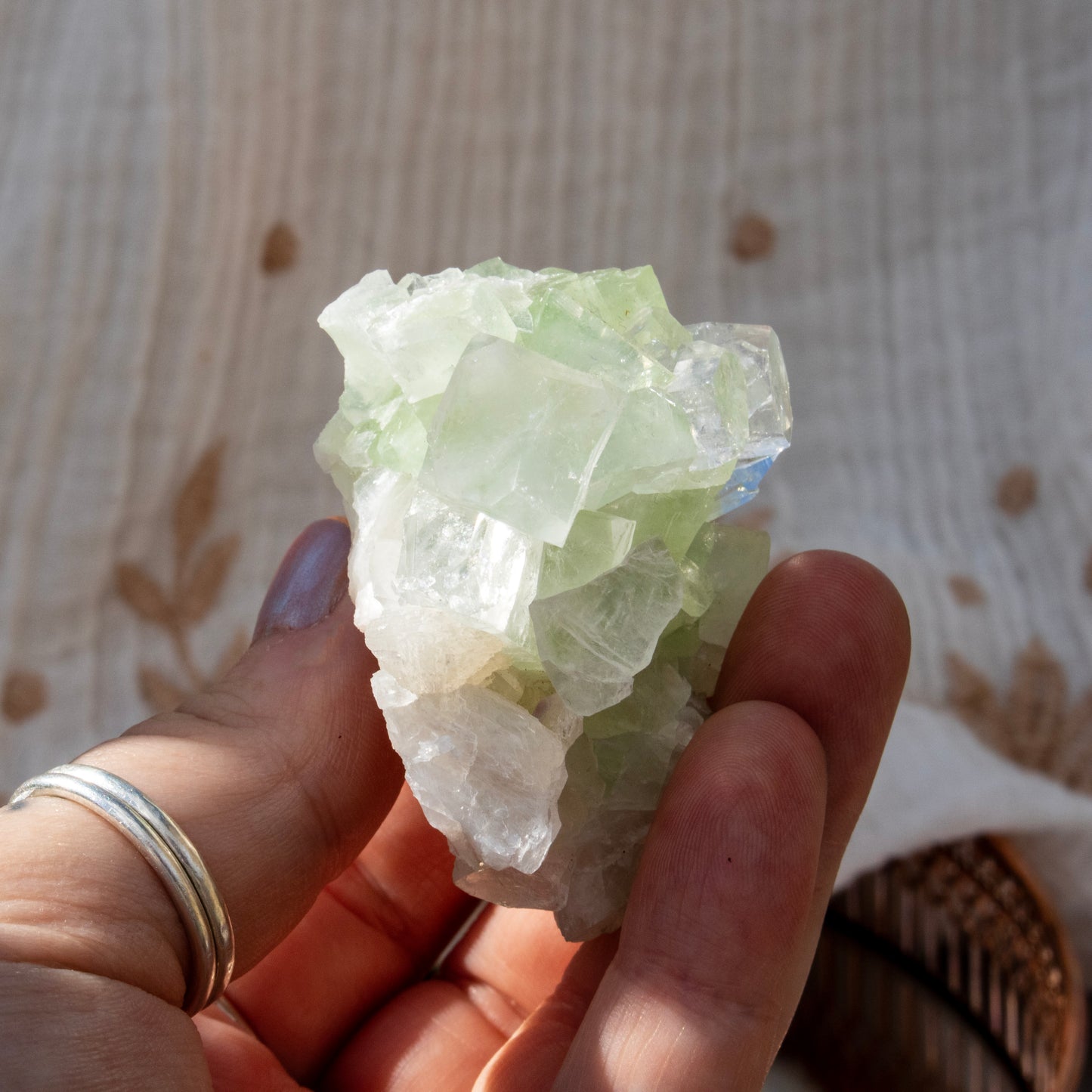 Green Apophyllite Crystal Cluster