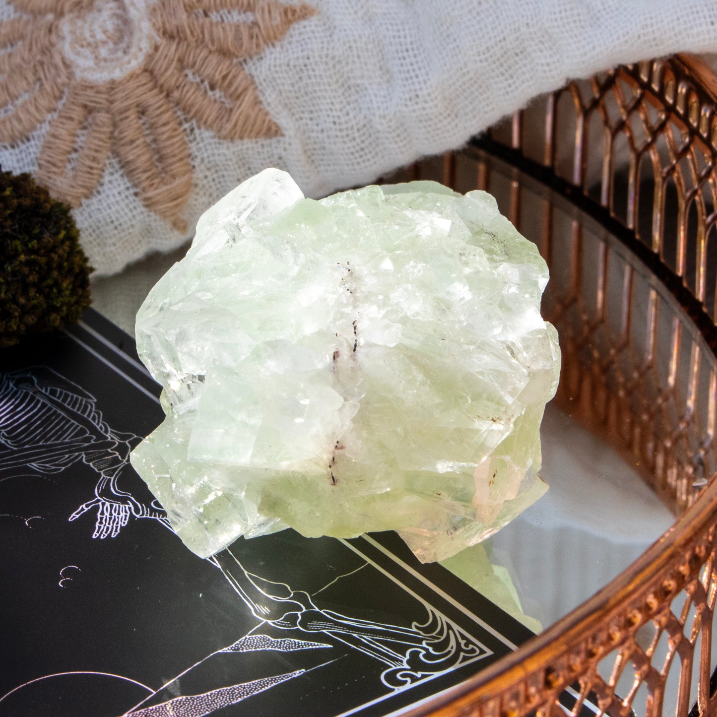 Green Apophyllite Crystal Cluster
