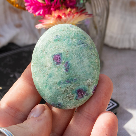 Ruby in Fuchsite Palmstone
