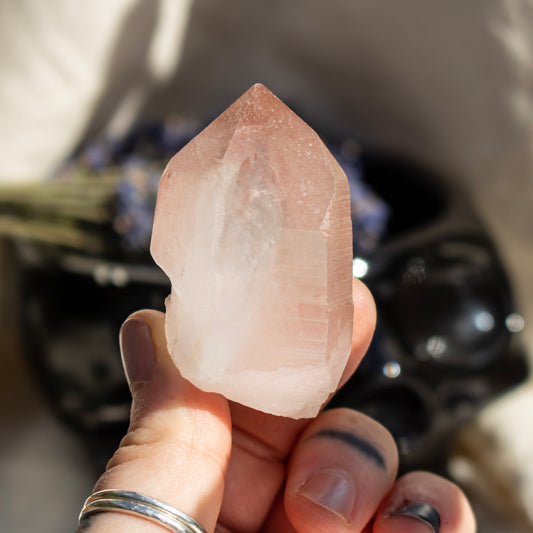 Pink Lemurian Quartz Point