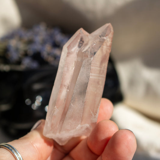 Pink Lemurian Quartz Point