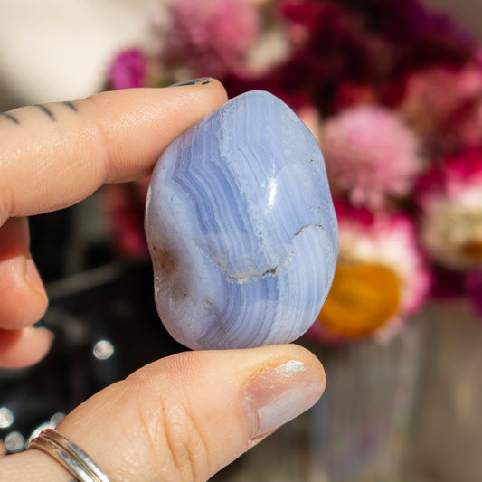 Blue Lace Agate Tumblestone