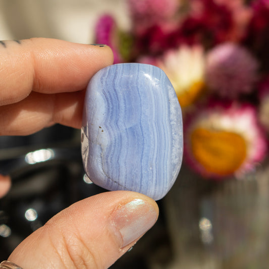 Blue Lace Agate Tumblestone