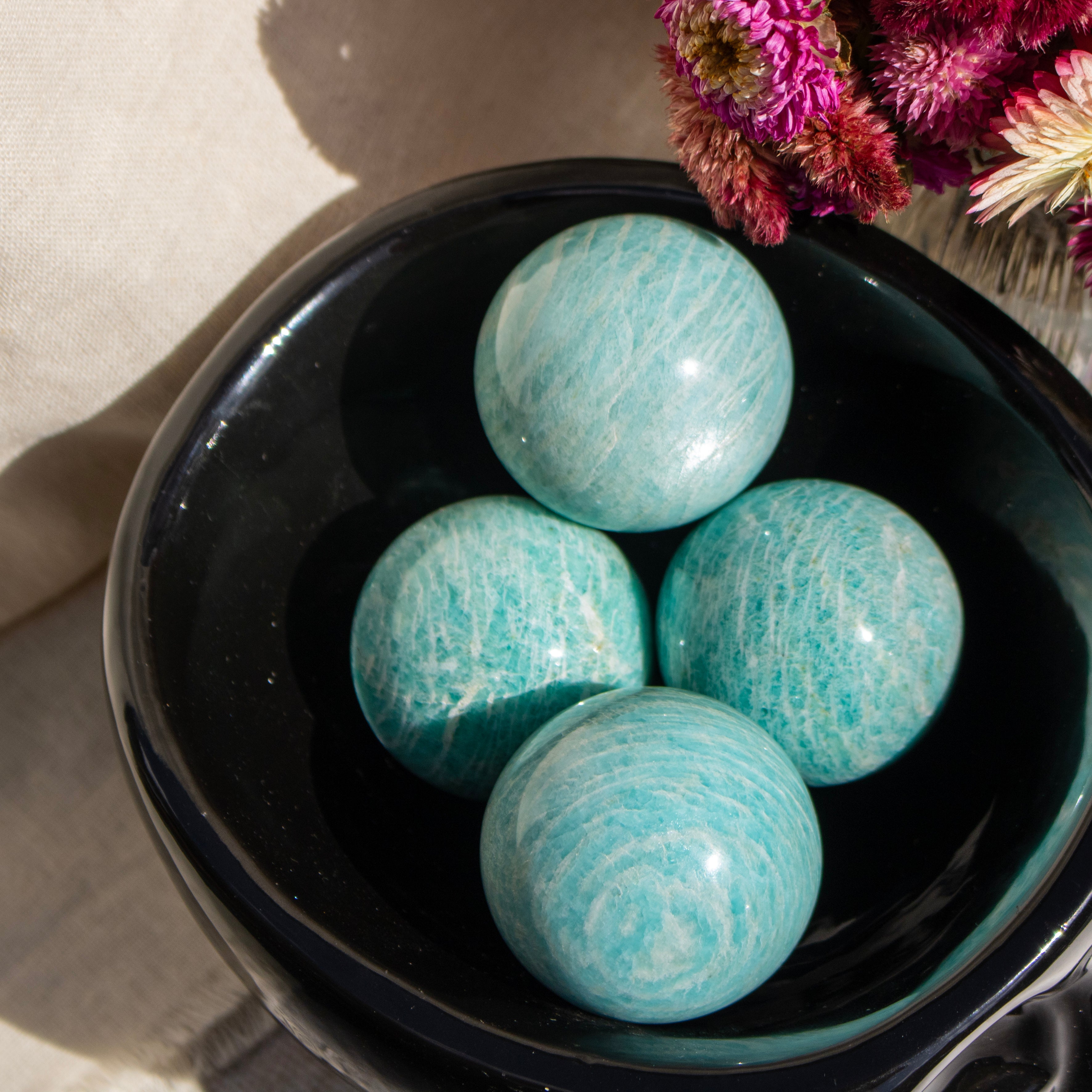 Amazonite Sphere (with Silver Flash)