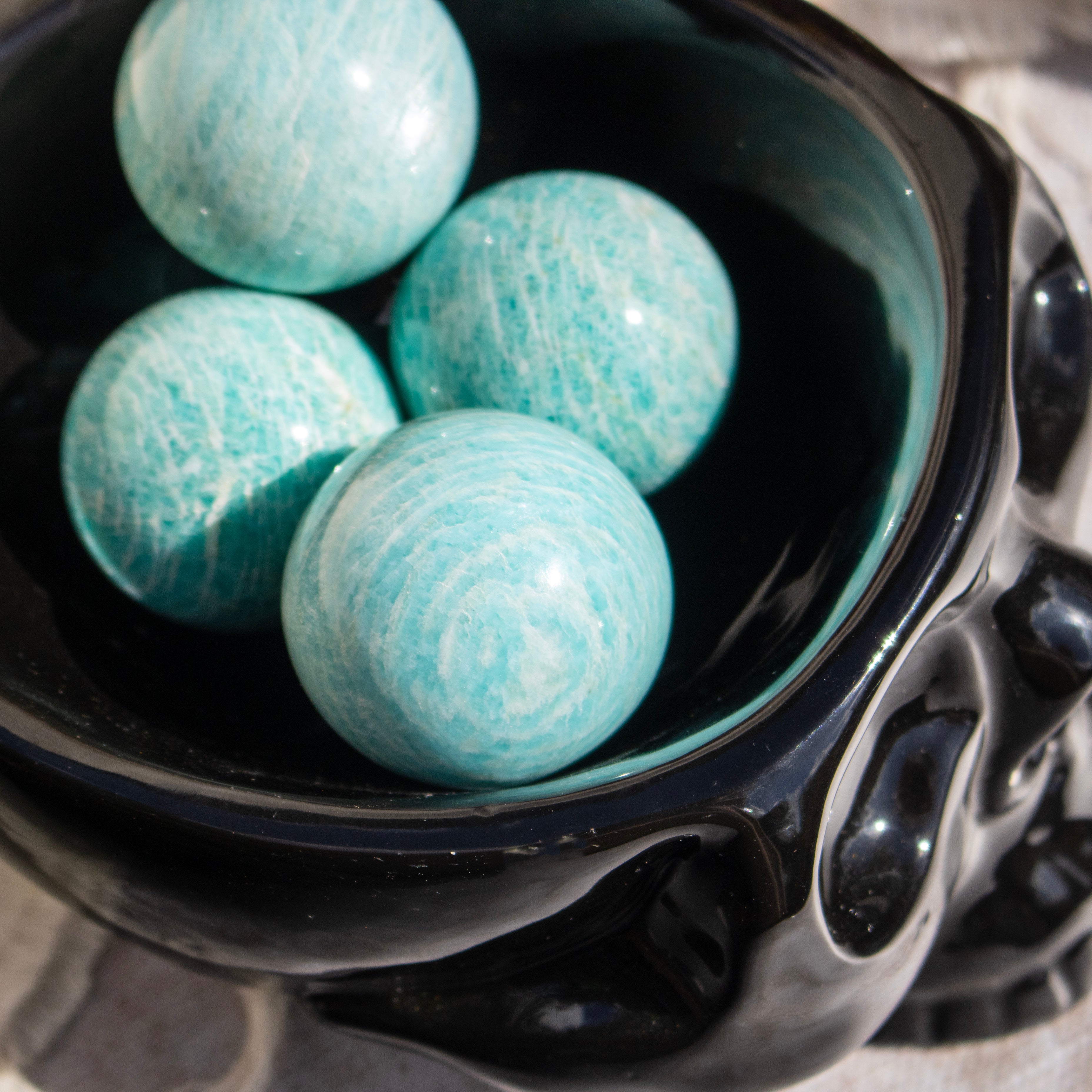 Amazonite Sphere (with Silver Flash)