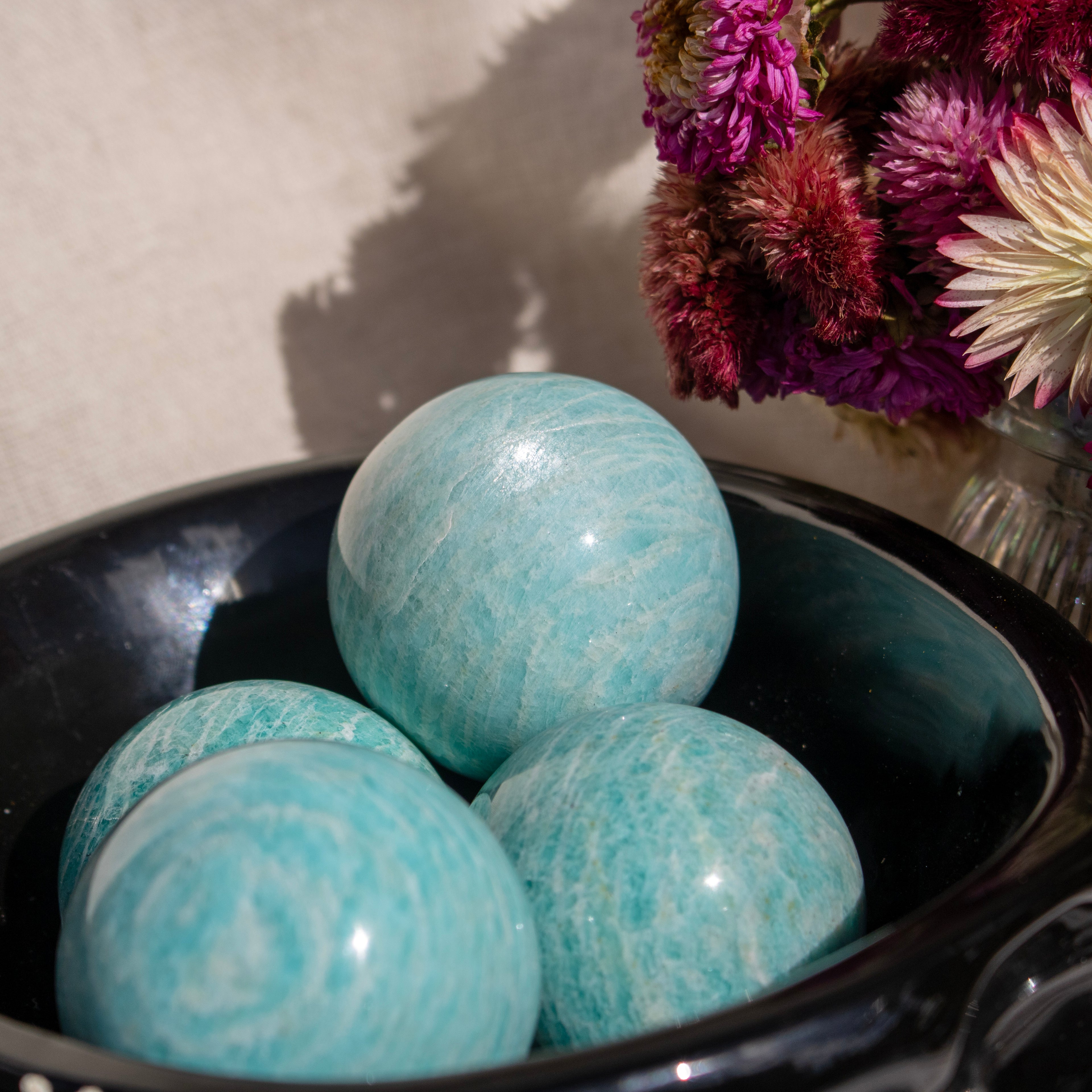 Amazonite Sphere (with Silver Flash)