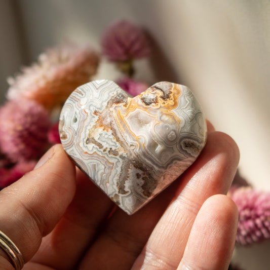 Crazy Lace Agate Heart