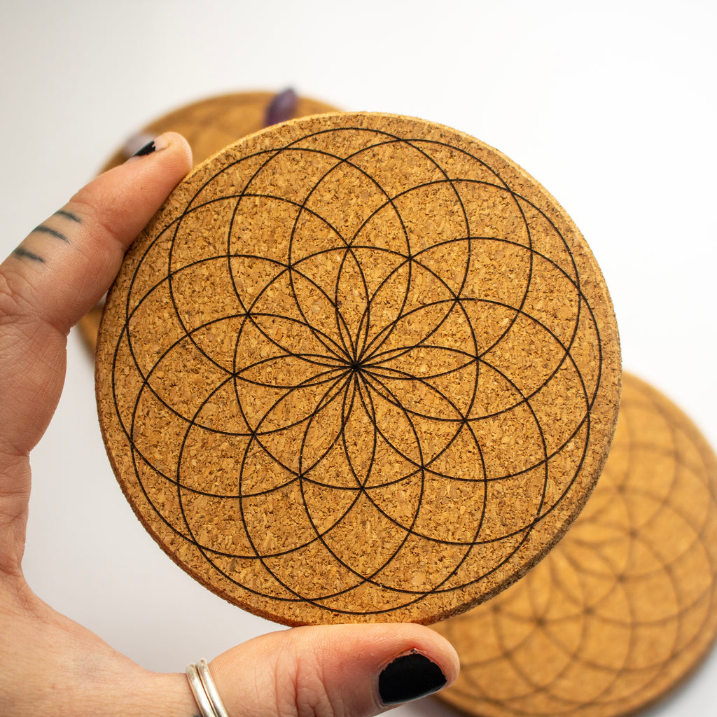 Seed of Life Cork Grid Board