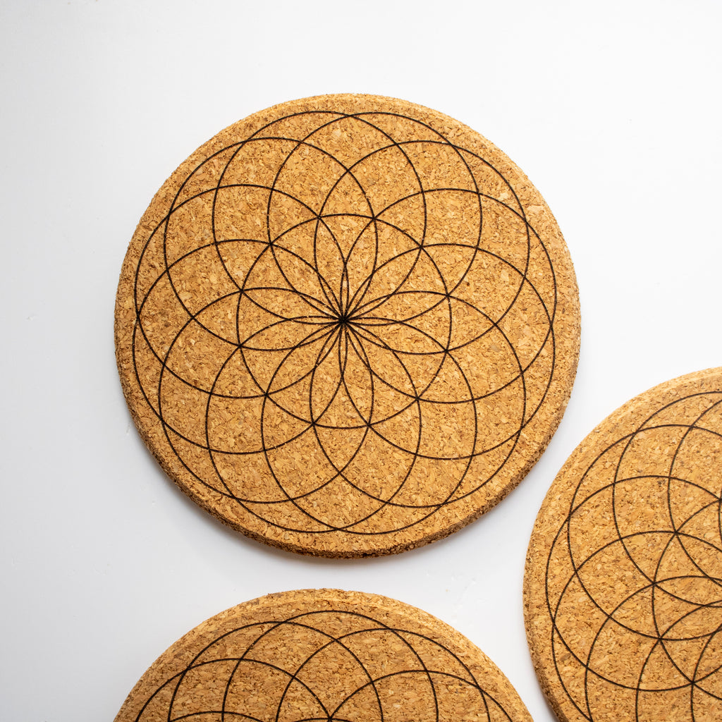 Seed of Life Cork Grid Board