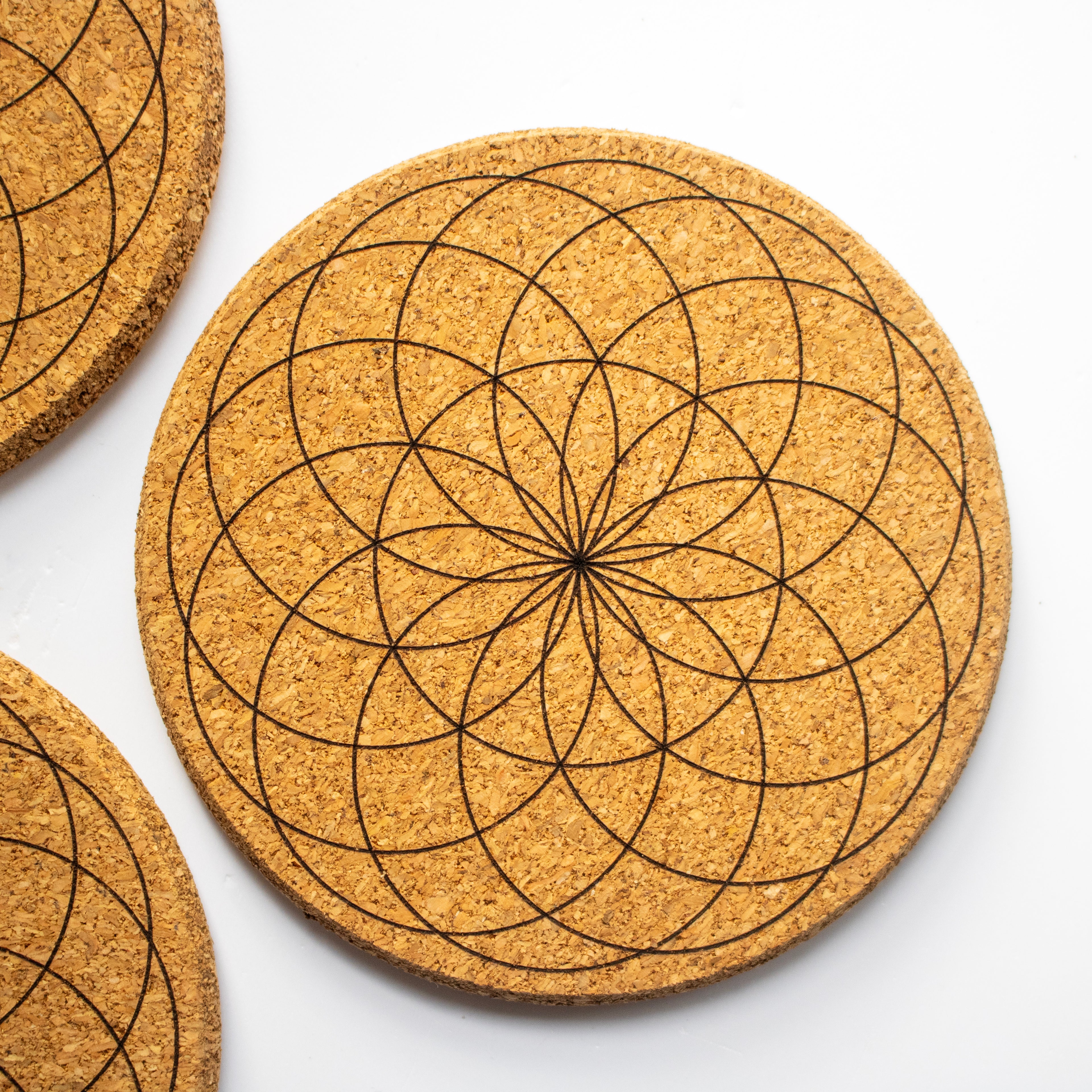 Seed of Life Cork Grid Board