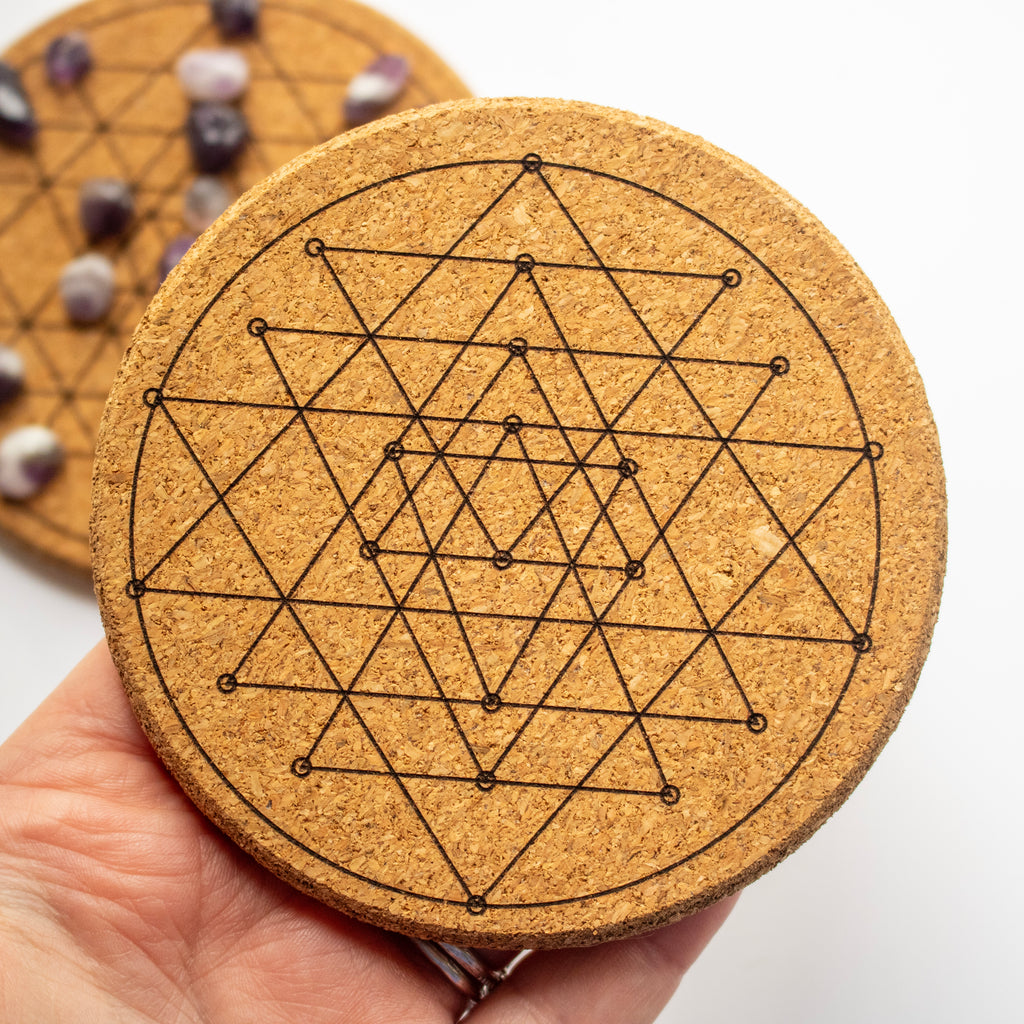 Sri Yantra Cork Grid Board