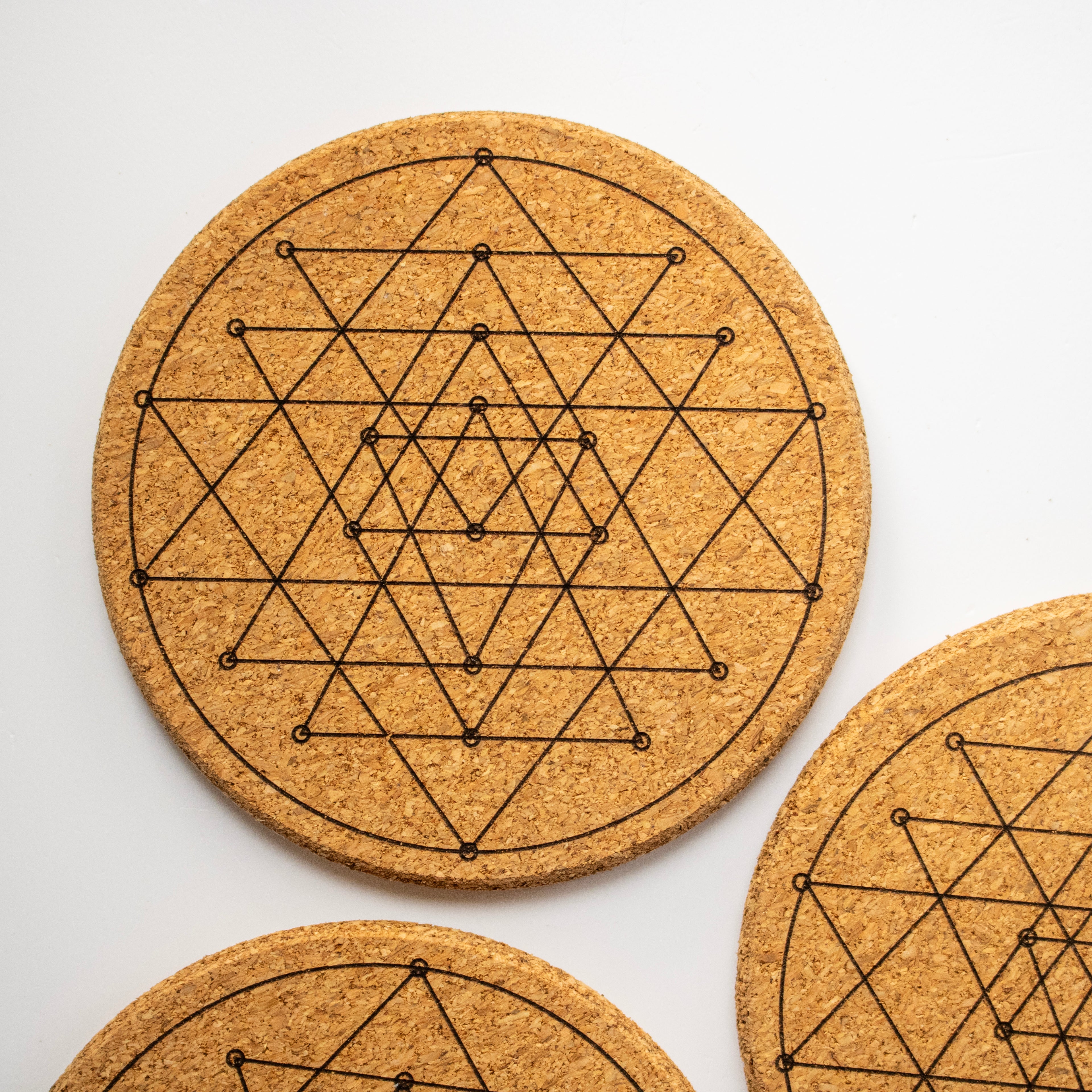 Sri Yantra Cork Grid Board